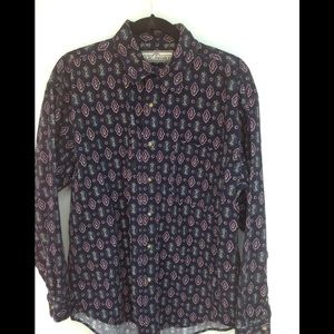 M.E. Sport Navy Background Corduroy Shirt